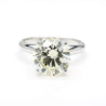 CGL Certified 4.12 Carat I/VS1 Diamond 14K White Gold Solitaire Engagement Ring