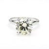 CGL Certified 4.12 Carat I/VS1 Diamond 14K White Gold Solitaire Engagement Ring