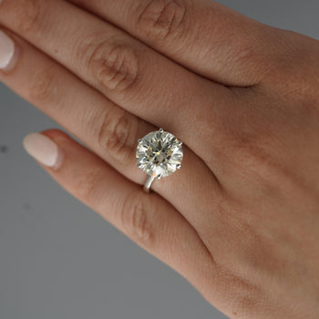 CGL Certified 6.3 Carat I/VS2 Round Diamond 14K White Gold Solitaire Engagement – Assay Jewelers