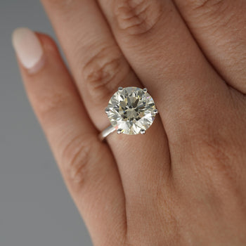 CGL Certified 6.3 Carat I/VS2 Round Diamond 14K White Gold Solitaire Engagement – Assay Jewelers
