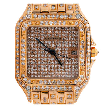 Cartier Panthere Full Factory Diamond 27mm 18K Gold Watch Ref 8839 – Assay Jewelers