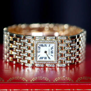 Cartier Panthère Ruban WG3009TA Factory Diamond 18K Gold Full Set Watch – Assay Jewelers