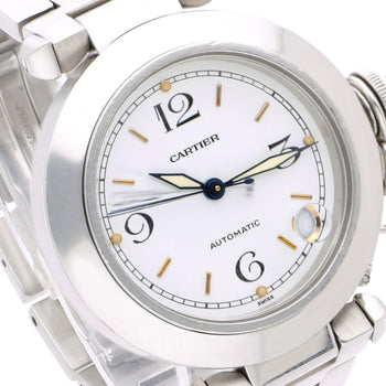 Cartier Pasha C W31015M7 35mm White Dial Steel Automatic Watch Full Set – Assay Jewelers