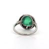 Cartier Signed Art Deco Colombian Emerald Onyx & Diamond Platinum Ring