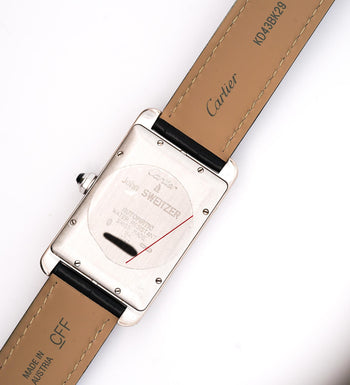 Cartier Tank Americaine 1741 White Gold Automatic Watch 20 Years Service Edition – Assay Jewelers