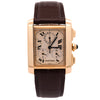 Cartier Tank Française Chronographe XL 1830 Montre en Or 18K et Cuir