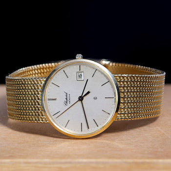 Chopard Classic 1094 Circa 1985 18K Yellow Gold Mesh Bracelet Watch – Assay Jewelers