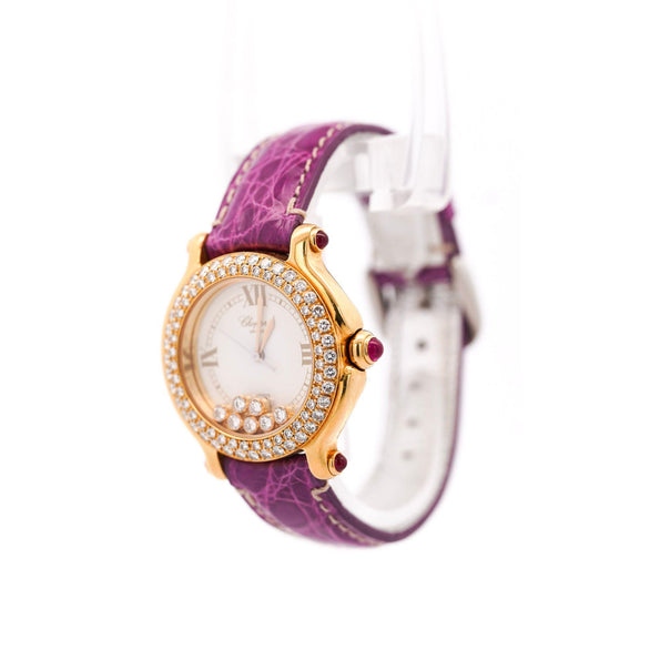 Chopard Happy Diamond Sport 32mm Ref. 4144 18K Gold Quartz Watch