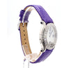 Chopard Happy Sport Floating Diamond & Diamond Bezel Purple Leather Strap Watch