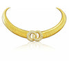 Diamant Verflochtene Doppelkreis Flexible Choker aus 18k Gold