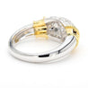 Diamond Platinum & 18K Gold Two Tone Pave Band Ring