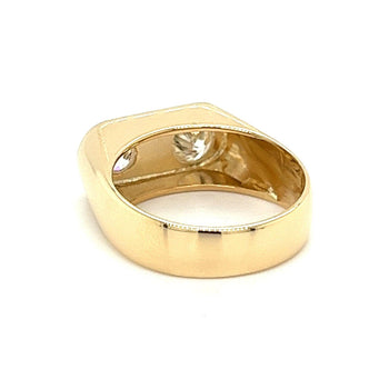 Double Diamond Bezel Statement Ring in 18K Yellow Gold – Assay Jewelers