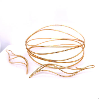 Elsa Peretti For Tiffany & Co. 18k Gold Bangle and Dangle Earrings – Assay Jewelers