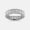 Emerald Cut Classic Diamond Eternity Ring ذهب أبيض 14K