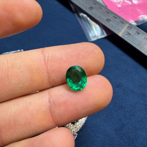 GIA 2.53 Carat No Oil Emerald & 5 Carat Diamond Platinum Drop Pendant