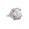 GIA Cert. 5.01 Carat Old Euro Cut Diamond Edwardian Antique Platinum Ring