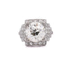 GIA Cert. 5.01 Carat Old Euro Cut Diamond Edwardian Antique Platinum Ring