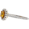 GIA Certified 0.46 Carat Fancy Deep Orange Yellow Diamond Engagement Ring