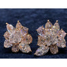 GIA Certified 10.78 Carat Heart Cut Pink Diamond Cluster Stud Earrings in 18k