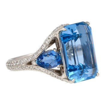 GIA Certified 16.7 Carat TW Lab Grown Spinel and Diamond Multi Gem Set Cocktail Ring – Assay Jewelers