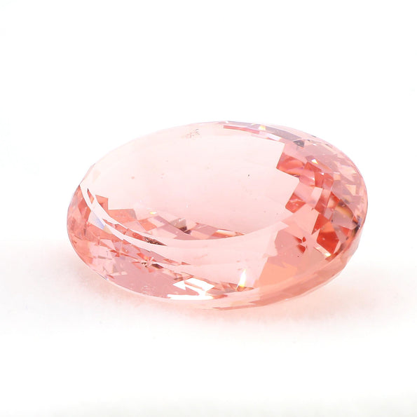GIA Certified 176 Carat Oval Morganite East West Bezel Pendant Necklace