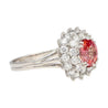 GIA Certified 1.63ct Padparadscha Sapphire & Diamond Ring