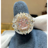 GIA Certified 1.69 Carat Radiant Cut Fancy Brownish Pink Diamond Engagement Ring