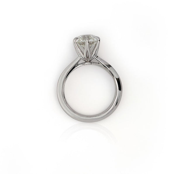 GIA Certified 1.94 Carat Old Euro Cut Diamond I/VS1 White Gold Solitaire Ring
