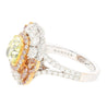 GIA Certified 2.02 Carat Cushion Cut Fancy Greenish Yellow Diamond Ring