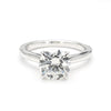 GIA Certified 2.56 Carat Round Cut Diamond Cathedral Solitaire Ring