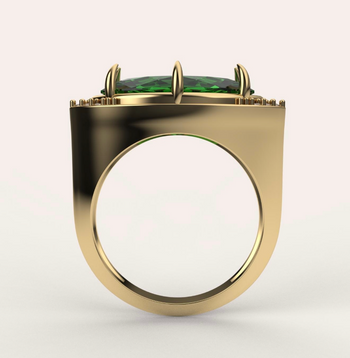GIA Certified 3 Carat Marquise Cut Natural Emerald and Diamond 18K Gold Ring – Assay Jewelers
