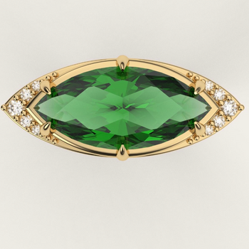 GIA Certified 3 Carat Marquise Cut Natural Emerald and Diamond 18K Gold Ring – Assay Jewelers