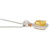 GIA Certified 3.28 Carat Fancy Intense Yellow Shield Kite Cut Natural Diamond Pendant Necklace