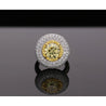 GIA Certified 3.3 Carat Fancy Intense Yellow Flawless Round Diamond Ring