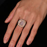 GIA Certified 3.48 Carat Radiant Cut Light Pink Diamond Ring in 18K White Gold