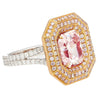 GIA Certified 3.48 Carat Radiant Cut Light Pink Diamond Ring in 18K White Gold