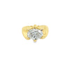 GIA Certified 3.5 Carat Lab Diamond Oval Cut Solitaire Mens Ring in 14K Yellow Gold