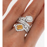 GIA Certified 3.81 Carat Detachable Two-Piece Toi Et Moi Ring in 18K White Gold