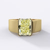 GIA Certified 4.12 Carat Fancy Yellow Radiant Cut Diamond Solitaire Unisex Ring