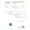 GIA Certified 4.3 Carat Colombian Emerald 18K Gold Button Sunburst Ring