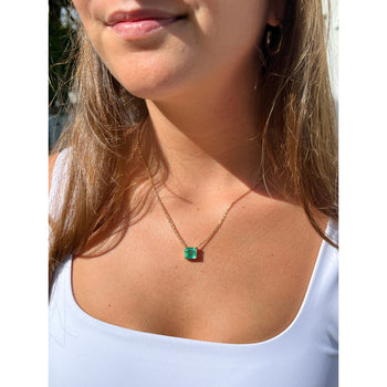 GIA Certified 4.38 Carat Colombian Emerald in 18K Gold Floating Connecting Necklace – Assay Jewelers