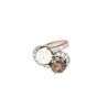 GIA Certified 4.75 Carat TW Fancy Brown and White Diamond Toi Et Moi Bypass Ring in Platinum