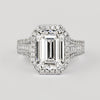 GIA Certified 5.09 Carat D Color VVS2 Clarity Emerald Cut Diamond 18K Ring