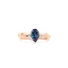 GIA Certified Brazilian Alexandrite 0.90 Carat Pear Cut Green-Purple in 18K Ring