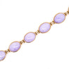 GIA Certified GUMP Signed Lavender Jadeite Jade 14K Gold Link Bracelet