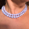 GIA Certified Gumps San Francisco Type A Lavender Jadeite Bead Necklace