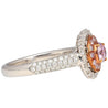 GIA Certified Round Cut Fancy Pink-Purple Diamond Ring with Diamond Halo