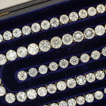 Hamilton and Inches Vintage Riviera Paste Necklace and Bracelet Set 1910s – Assay Jewelers