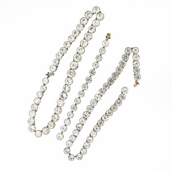 Hamilton and Inches Vintage Riviera Paste Necklace and Bracelet Set 1910s – Assay Jewelers