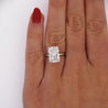 IGI Cert 4.58 Carat Elongated Radiant Cut Lab Diamond 14KW Gold Engagement Ring